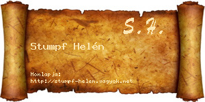 Stumpf Helén névjegykártya